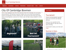 Tablet Screenshot of cityofcambridgebowmen.co.uk